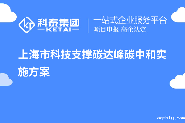 上海市科技支撑碳达峰碳中和实施方案