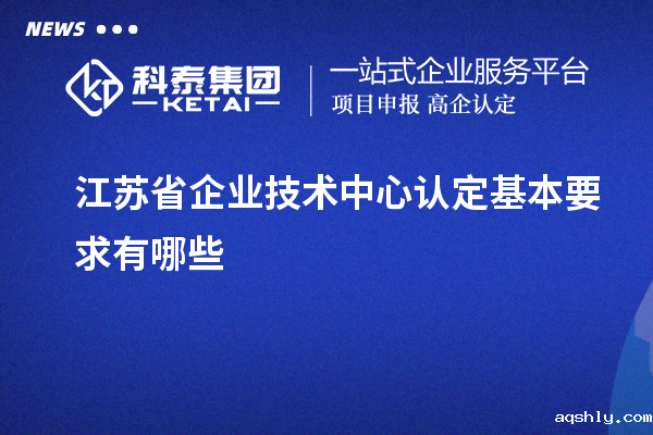 江苏省企业技术中心认定基本要求有哪些