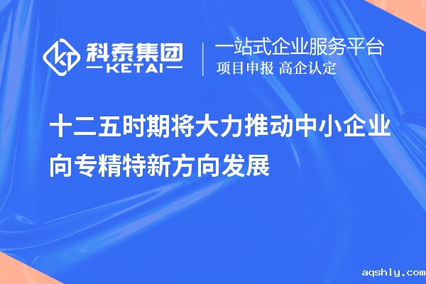十二五时期将大力推动中小企业向专精特新方向发展