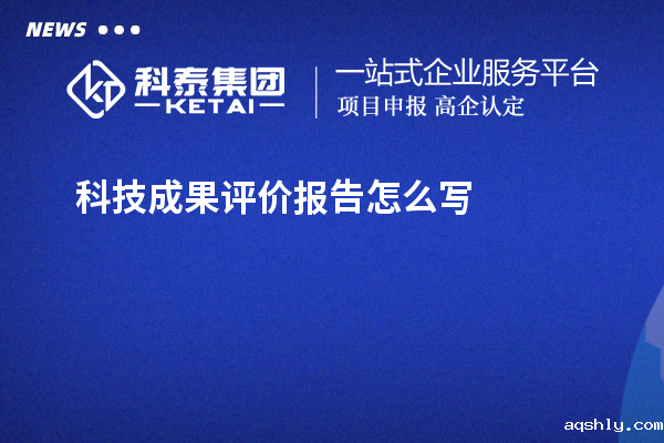 科技成果评价报告怎么写