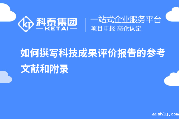 如何撰写科技成果评价报告的参考文献和附录