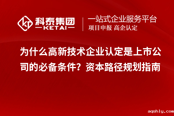 为什么<a href=//www.aqshly.com target=_blank class=infotextkey>高新技术企业认定</a>是上市公司的必备条件?资本路径规划指南