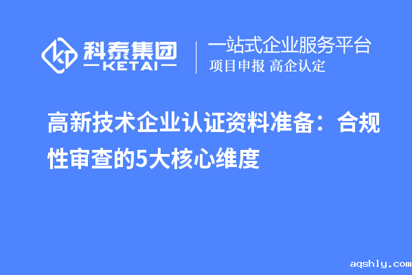 高新技术企业认证资料准备:合规性审查的5大核心维度