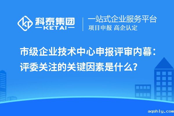 市级企业技术中心申报评审内幕：评委关注的关键因素是什么？