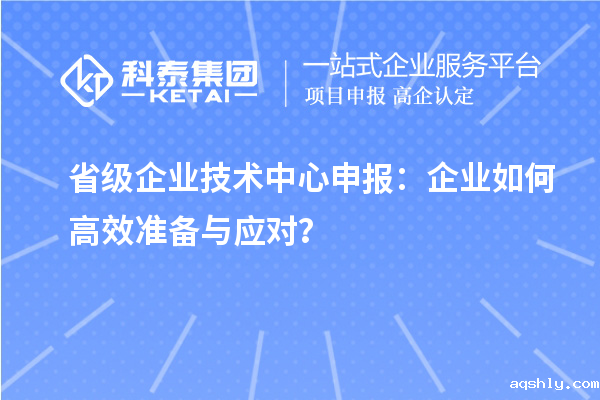 省级企业技术中心申报：企业如何高效准备与应对？