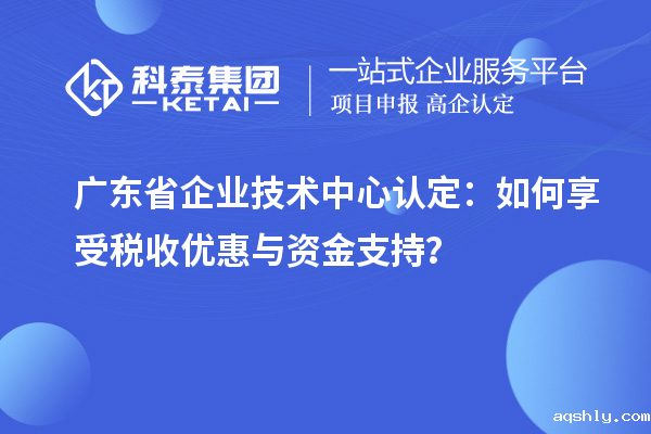 广东省企业技术中心认定：如何享受税收优惠与资金支持？