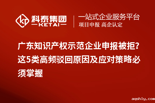 广东知识产权示范企业申报被拒？这5类高频驳回原因及应对策略必须掌握