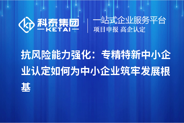 抗风险能力强化：专精特新中小企业认定如何为中小企业筑牢发展根基